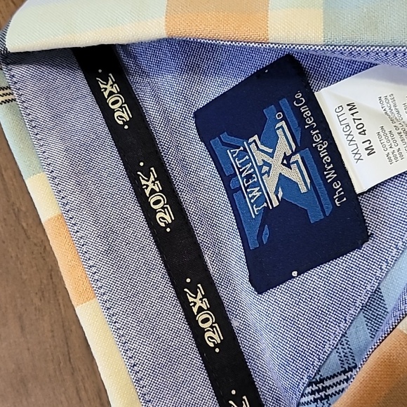 TwentyX Wrangler Mens Short Sleeve plaid Shirt Size XXL 100% cotton Spring Rodeo - Picture 7 of 11